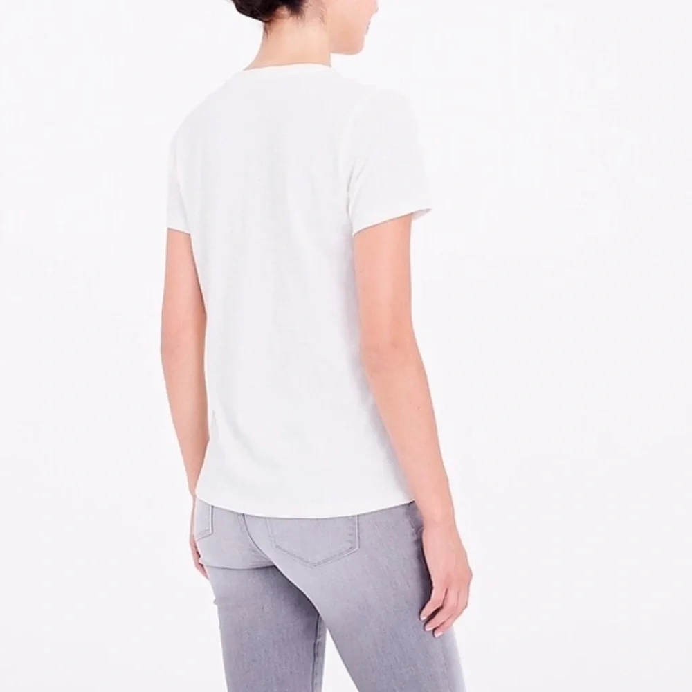 J. Crew Sequin Penguin Collector T-Shirt Short Sleeve Cotton Crew Neck Size XXS